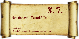 Neubert Tamás névjegykártya